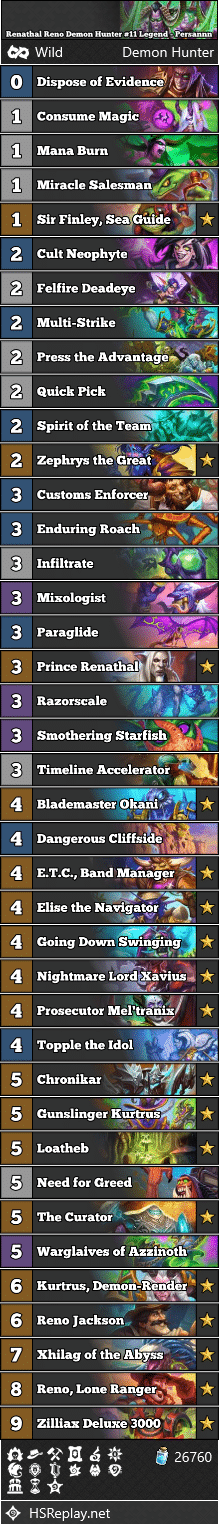 Renathal Reno Demon Hunter #11 Legend - Persannn