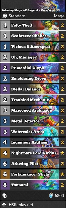 Arkwing Mage #49 Legend - MoreCode_HS