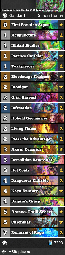 Broxigar Demon Hunter #134 Legend - Unknown