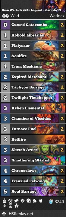 Burn Warlock #246 Legend - ataru56789
