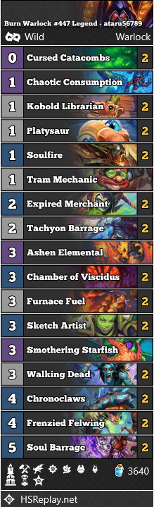 Burn Warlock #447 Legend - ataru56789