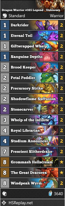 Dragon Warrior #165 Legend - Unknown