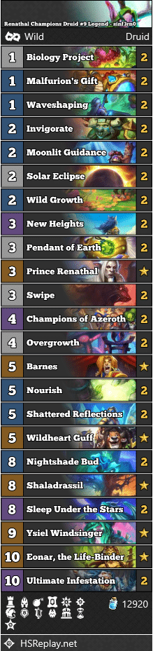 Renathal Champions Druid #9 Legend - sinf3rn0
