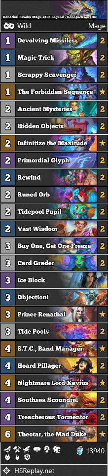 Renathal Exodia Mage #104 Legend - RenoJackson_HS