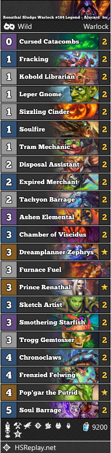 Renathal Sludge Warlock #184 Legend - Alucard_bu