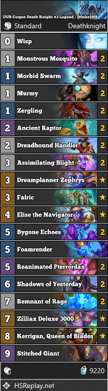 UUB Corpse Death Knight #3 Legend - D0nkeyHS