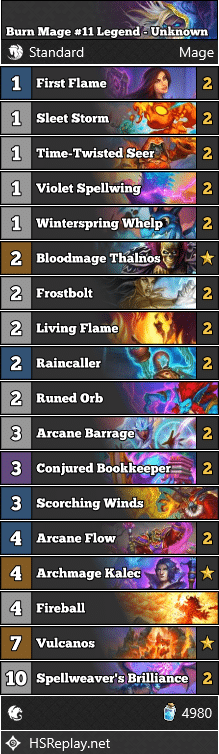 Burn Mage #11 Legend - Unknown