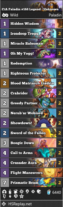 CtA Paladin #168 Legend - Unknown