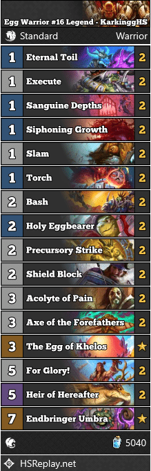 Egg Warrior #16 Legend - KarkinggHS