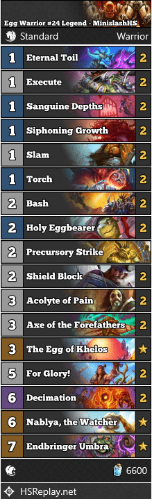 Egg Warrior #24 Legend - MinislashHS