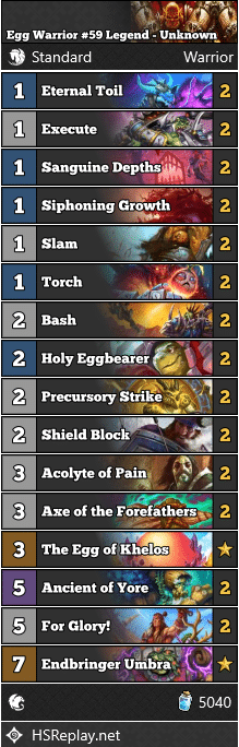 Egg Warrior #59 Legend - Unknown