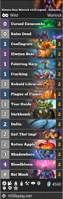 Elwynn Boar Warlock #239 Legend - Unknown