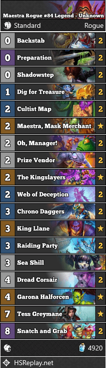 Maestra Rogue #84 Legend - Unknown