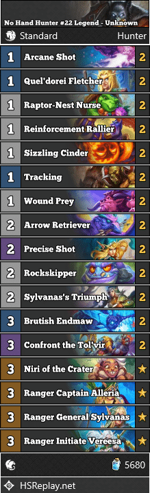 No Hand Hunter #22 Legend - Unknown