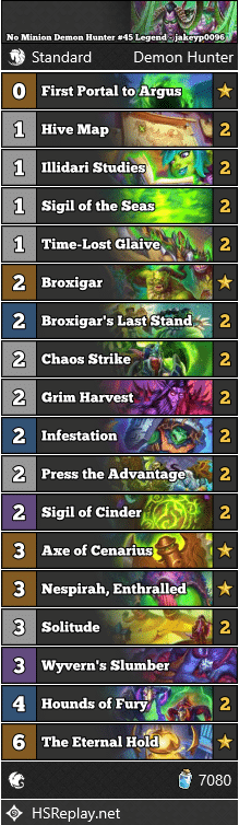 No Minion Demon Hunter #45 Legend - jakeyp0096