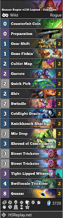 Quasar Rogue #230 Legend - Unknown