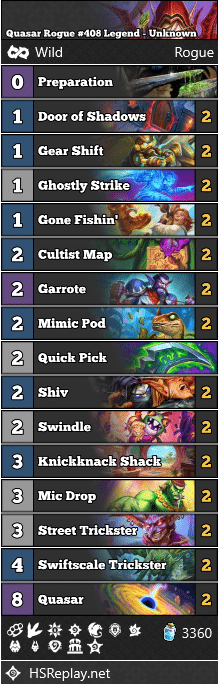 Quasar Rogue #408 Legend - Unknown