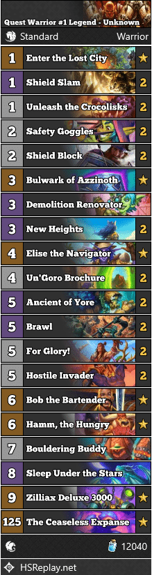 Quest Warrior #1 Legend - Unknown