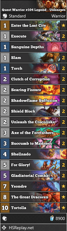 Quest Warrior #104 Legend - Unknown