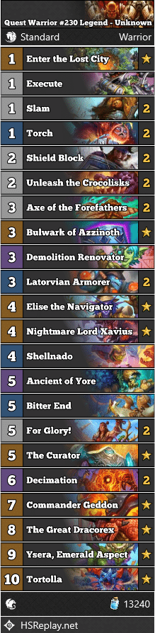 Quest Warrior #230 Legend - Unknown