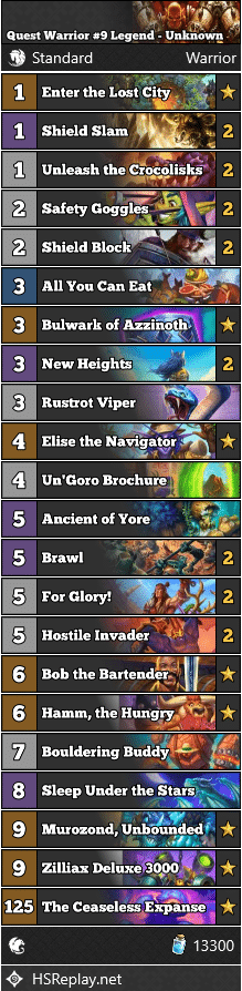 Quest Warrior #9 Legend - Unknown