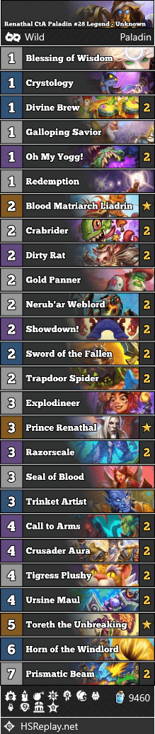 Renathal CtA Paladin #28 Legend - Unknown