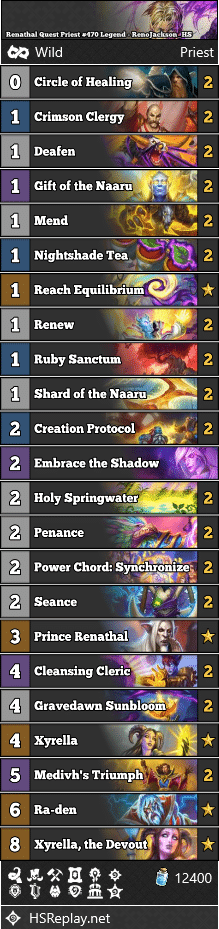 Renathal Quest Priest #470 Legend - RenoJackson_HS