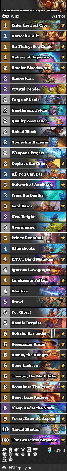 Renathal Reno Warrior #132 Legend - Unknown