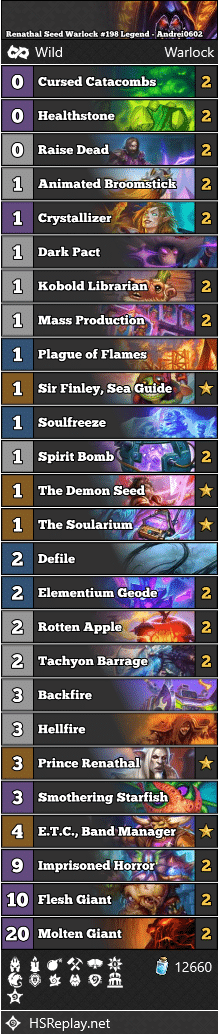 Renathal Seed Warlock #198 Legend - Andrei0602