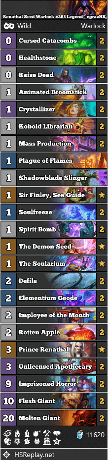 Renathal Seed Warlock #263 Legend - egrazHS