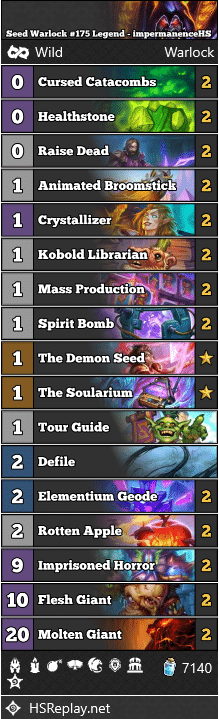 Seed Warlock #175 Legend - impermanenceHS