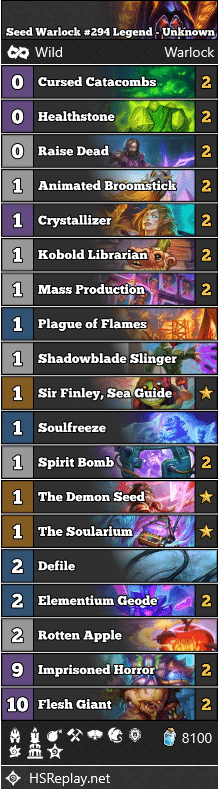 Seed Warlock #294 Legend - Unknown