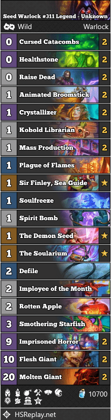 Seed Warlock #311 Legend - Unknown