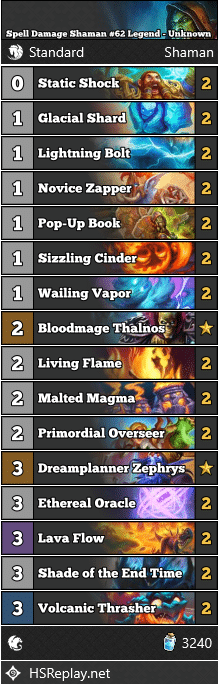 Spell Damage Shaman #62 Legend - Unknown