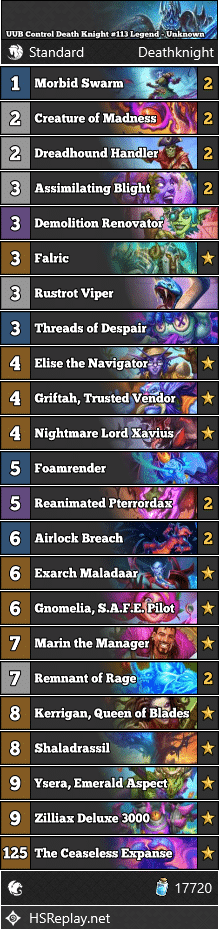 UUB Control Death Knight #113 Legend - Unknown