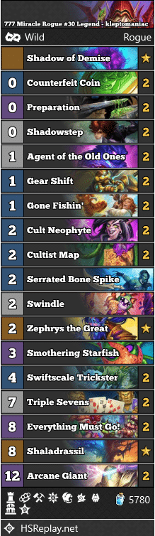 777 Miracle Rogue #30 Legend - kleptomaniac