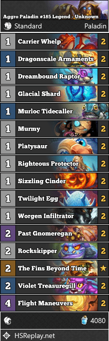 Aggro Paladin #185 Legend - Unknown