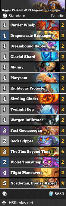 Aggro Paladin #199 Legend - Unknown