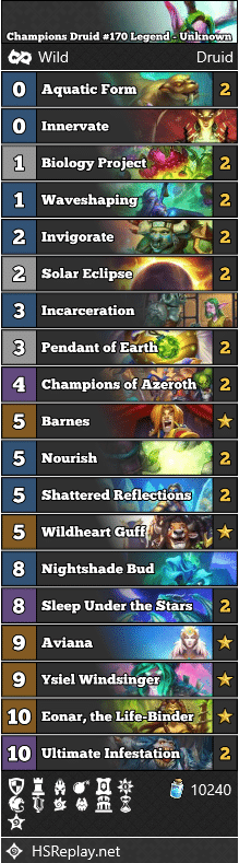 Champions Druid #170 Legend - Unknown