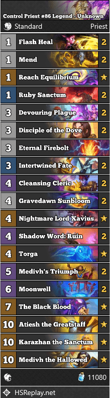 Control Priest #86 Legend - Unknown