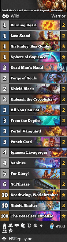 Dead Man's Hand Warrior #486 Legend - Unknown