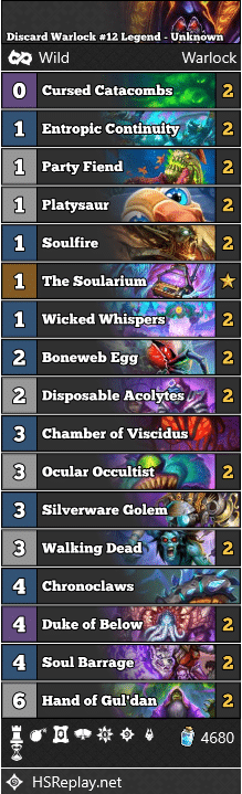 Discard Warlock #12 Legend - Unknown