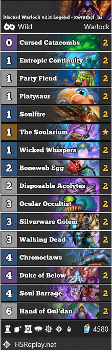 Discard Warlock #231 Legend - xwrathcl_hs