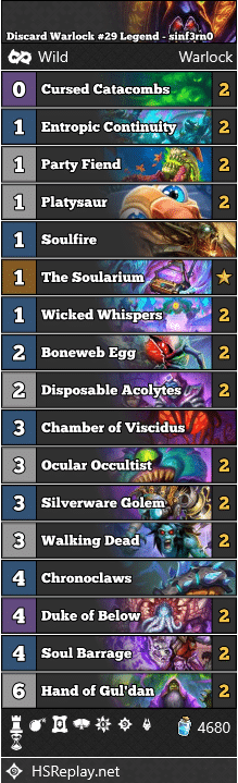 Discard Warlock #29 Legend - sinf3rn0