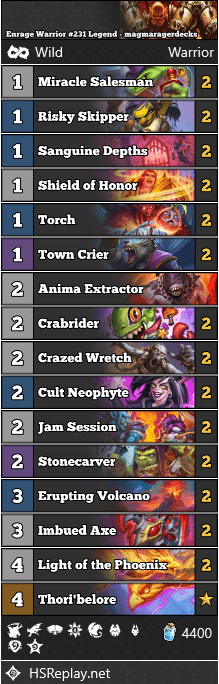 Enrage Warrior #231 Legend - magmaragerdecks