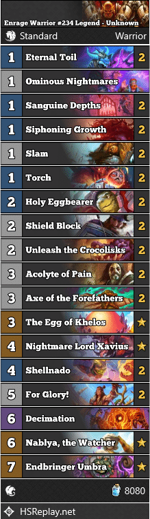 Enrage Warrior #234 Legend - Unknown