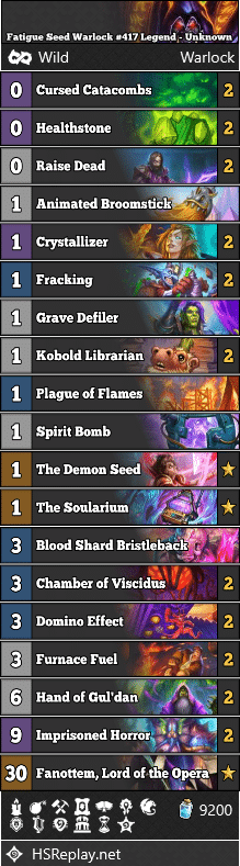 Fatigue Seed Warlock #417 Legend - Unknown