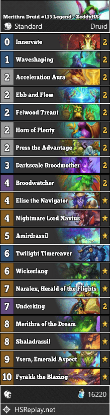 Merithra Druid #113 Legend - ZeddyHS