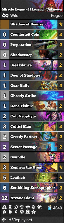 Miracle Rogue #43 Legend - Unknown