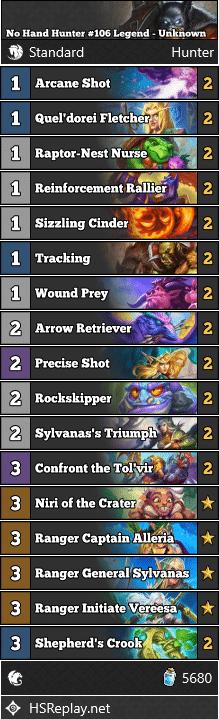 No Hand Hunter #106 Legend - Unknown